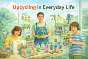 alt="upcycle trong cuộc sống hàng ngày và ứng dụng thực tế"